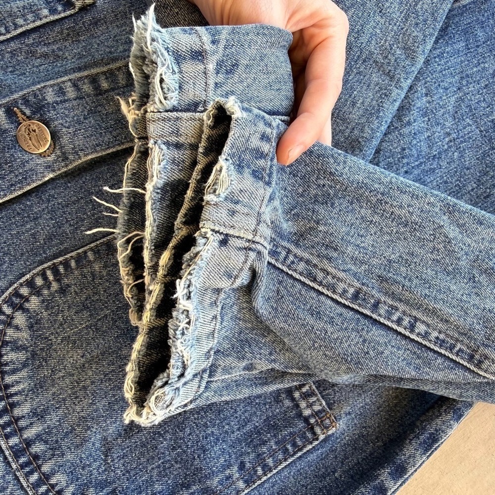 Vintage 90s French Dressing Denim Chore Jacket Womens 10 Jean Barn Coat Canada - Picture 8 of 8